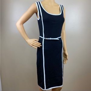 EUC Carmen Marc Valvo Sleeveless Dress with Belt.